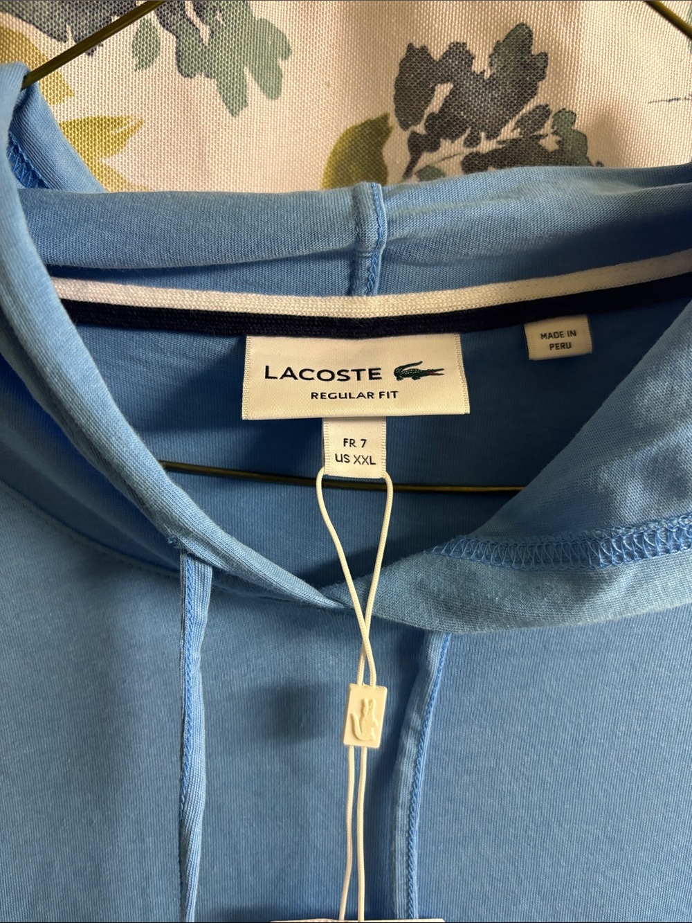 Lacoste Men’s Sky Blue Pullover Hoodie - Picture 3 of 6
